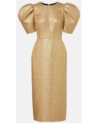 Carolina Herrera - Tweed Midi Dress - Lyst