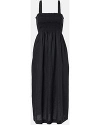 Heidi Klein - La Bocana Shirred Linen Midi Dress - Lyst