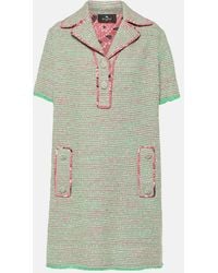 Etro - Wool And Cotton-Blend Tweed Minidress - Lyst