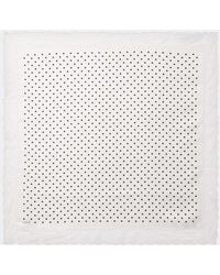 Posse - Junia Polka-Dot Lace-Trimmed Silk Scarf - Lyst