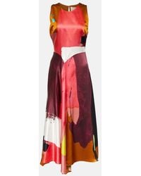 ROKSANDA - Silk Midi Dress - Lyst
