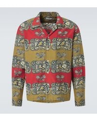 Bode - Tennis Court Printed Cotton And Silk Shirt - Lyst