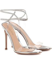 Gianvito Rossi Exklusiv bei Mytheresa – Sandalen aus Leder - Mettallic