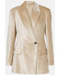 Brunello Cucinelli - Cotton-Blend Velvet Blazer - Lyst