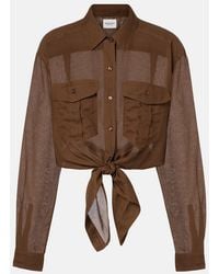 Isabel Marant - Nath Cropped Cotton-Blend Shirt - Lyst