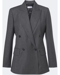 Max Mara - Double-Breasted Wool-Blend Blazer - Lyst