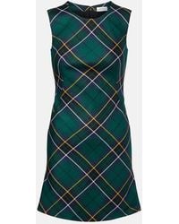 McQueen - Tartan Wool Minidress - Lyst