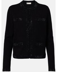 Tory Burch - Verzierter Cardigan Aus Einem Wollgemisch - Lyst