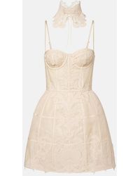 Zimmermann - Rebellion Linen And Silk Bustier Dress - Lyst