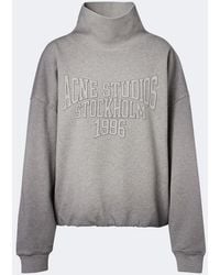 Acne Studios - Logo Cotton Fleece Sweatshirt - Lyst