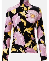 La DoubleJ - Floral Turtleneck Top - Lyst