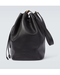 Miu Miu - Bucket-Bag aus Leder - Lyst