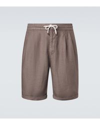 Brunello Cucinelli - Linen Shorts - Lyst