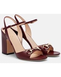 Gucci - Sandalen Horsebit 95 Aus Leder - Lyst