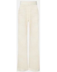 Leset - Lucy Crochet Mid-Rise Straight Pants - Lyst