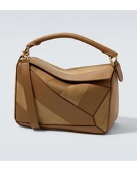 Loewe - Puzzle Small Leather And Suede Shoulder Bag - Lyst
