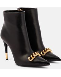 Tom Ford - Chain Leather Ankle Boots - Lyst