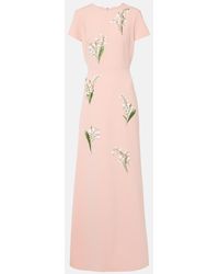 Carolina Herrera - Bow-detail Embellished Gown - Lyst