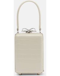 Self-Portrait - Micro Croc-Effect Embellished Leather Tote Bag - Lyst