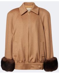 Valentino Garavani - Camel Hair Blouson Jacket - Lyst