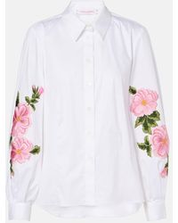 Carolina Herrera - Camisa De Algodon Floral - Lyst