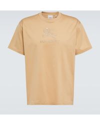 Burberry - Besticktes T-Shirt aus Baumwoll-Jersey - Lyst