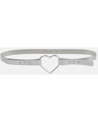 Blumarine - Heart Crystal-embellished Belt - Lyst