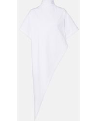 Alaïa - Asymmetric Cotton Jersey T-Shirt - Lyst