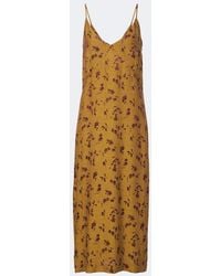 Dries Van Noten - Floral Jacquard Satin Slip Dress - Lyst
