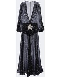 Dolce & Gabbana - Embellished Sheer Silk Chiffon Maxi Dress - Lyst
