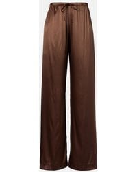 Dries Van Noten - Mid-Rise Silk-Blend Straight Pants - Lyst