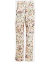 Isabel Marant - Vayoneo Printed Denim Cargo Pants - Lyst