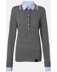 Stella McCartney - Layered Virgin Wool Polo Sweater - Lyst