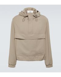 Ami Paris - Chaqueta De Sarga Con Capucha - Lyst