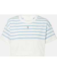 Givenchy - Logo Striped Cotton Crop Top - Lyst