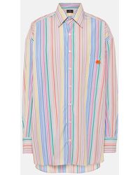 Etro - Oversized Striped Cotton Shirt - Lyst