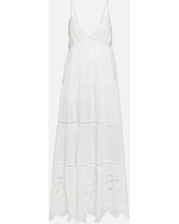 Velvet - Michelle Embroidered Cotton Maxi Dress - Lyst