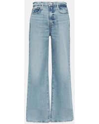 FRAME - Le Jane High-Rise Wide-Leg Jeans - Lyst