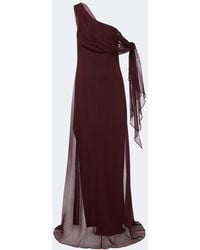 The Sei - Draped Silk Chiffon One-Shoulder Gown - Lyst