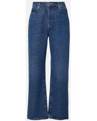 FRAME - Le Jane Ankle High-Rise Straight Jeans - Lyst