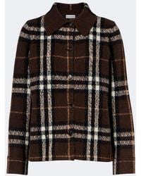 Burberry - Hemdjacke Check Aus Kaschmir - Lyst