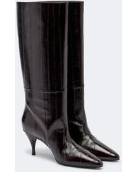 Herbert Levine - Silhouette Leather Knee-High Boots - Lyst