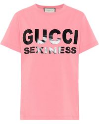 womens pink gucci t shirt