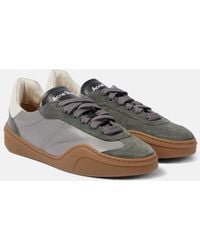 Acne Studios - Bars Suede And Leather Sneakers - Lyst