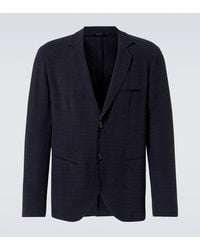 Giorgio Armani - Chevron Jacquard Blazer - Lyst