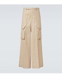Rick Owens - Firebanks Cotton And Linen Cargo Pants - Lyst