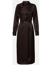 Gabriela Hearst - Josef Belted Silk Midi Dress - Lyst