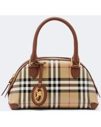 Burberry - Primrose Check Mini Top-Handle Bag - Lyst