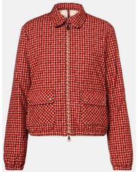 Moncler - Lanset Houndstooth Cotton Down Jacket - Lyst