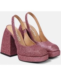 NODALETO - Bulla Jill Glitter Slingback Pumps - Lyst
